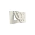 Hubbell Electrical Box Cover, Horizontal, 1 Gang, Aluminum, Flip and Snap 5180-1